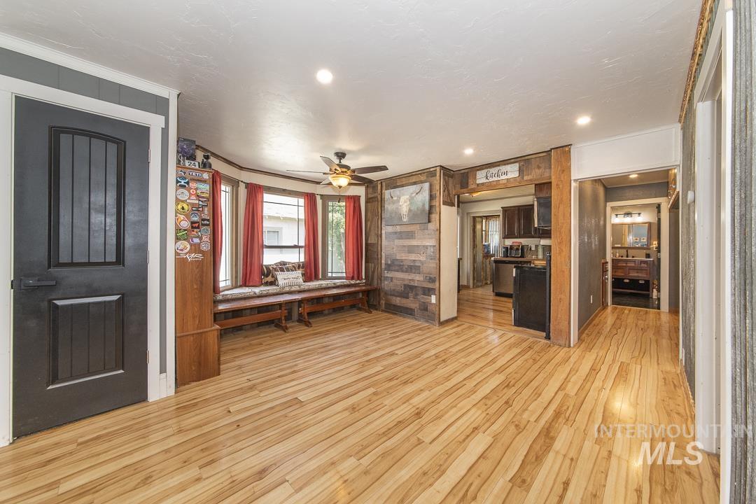 486 West Main Street South Vale, OR 97918 - Photo 10 of 37 Spacious interior featuring wood-finish flooring, recessed lighting, and a ceiling fan