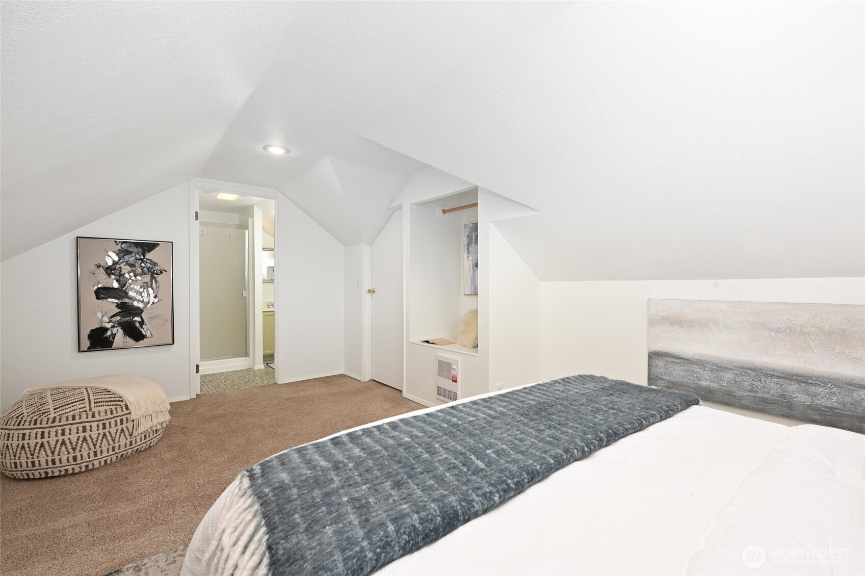 6056 25th Avenue Northeast Seattle, WA 98115 - Photo 22 of 34 a bedroom with a bed and a couch