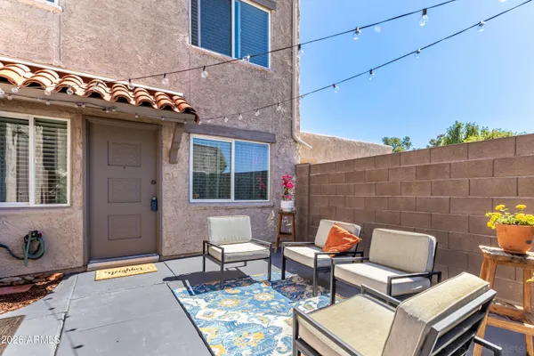 a outdoor living space with patio furniture