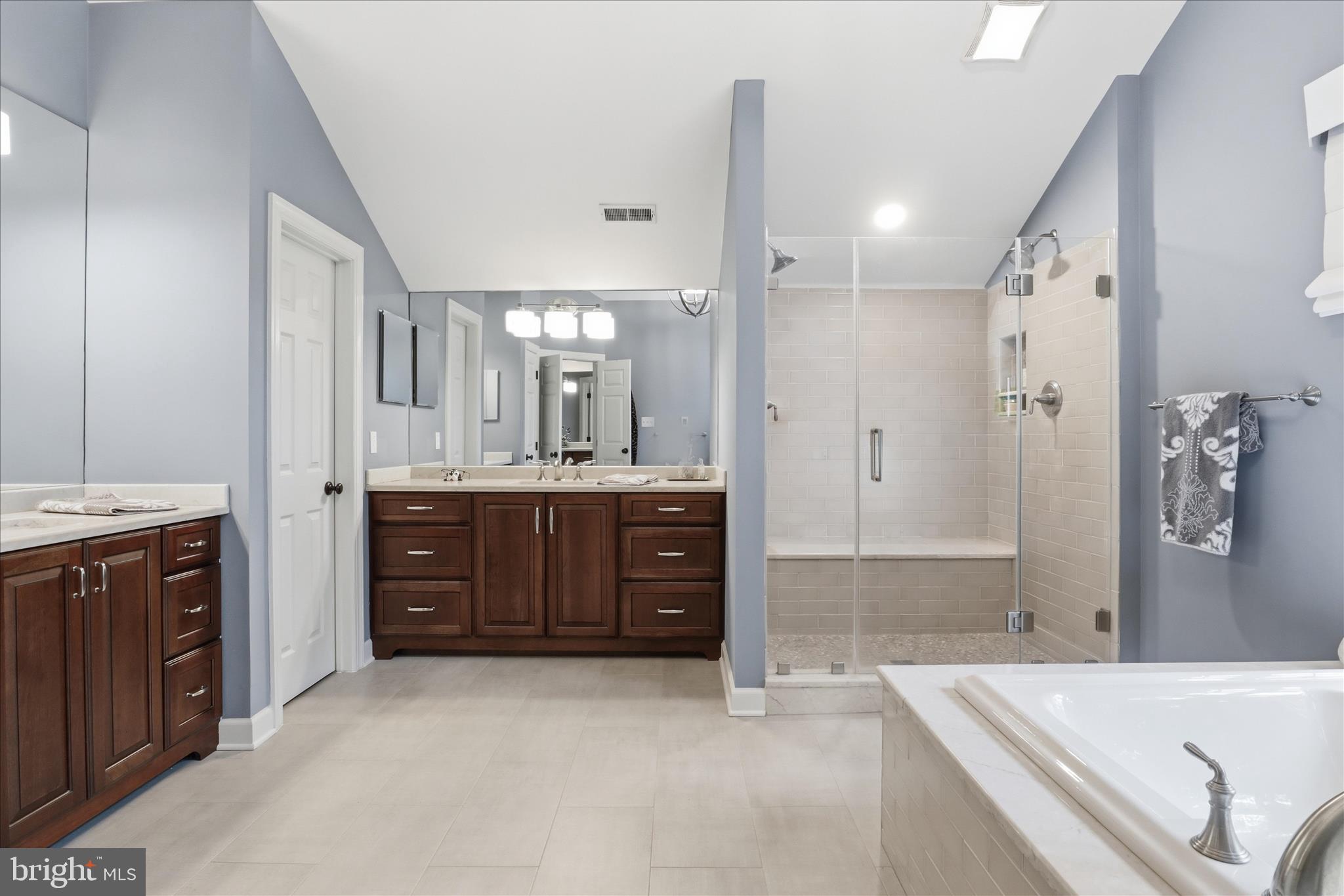 6441 Highway 193 McLean, VA 22101 - Photo 37 of 85 Primary Spa Bath with Large Shower and Bench Seat