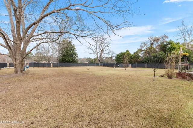 a view of yard with trees