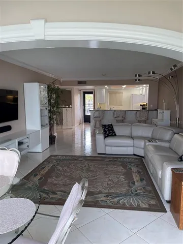 a large hall with living room