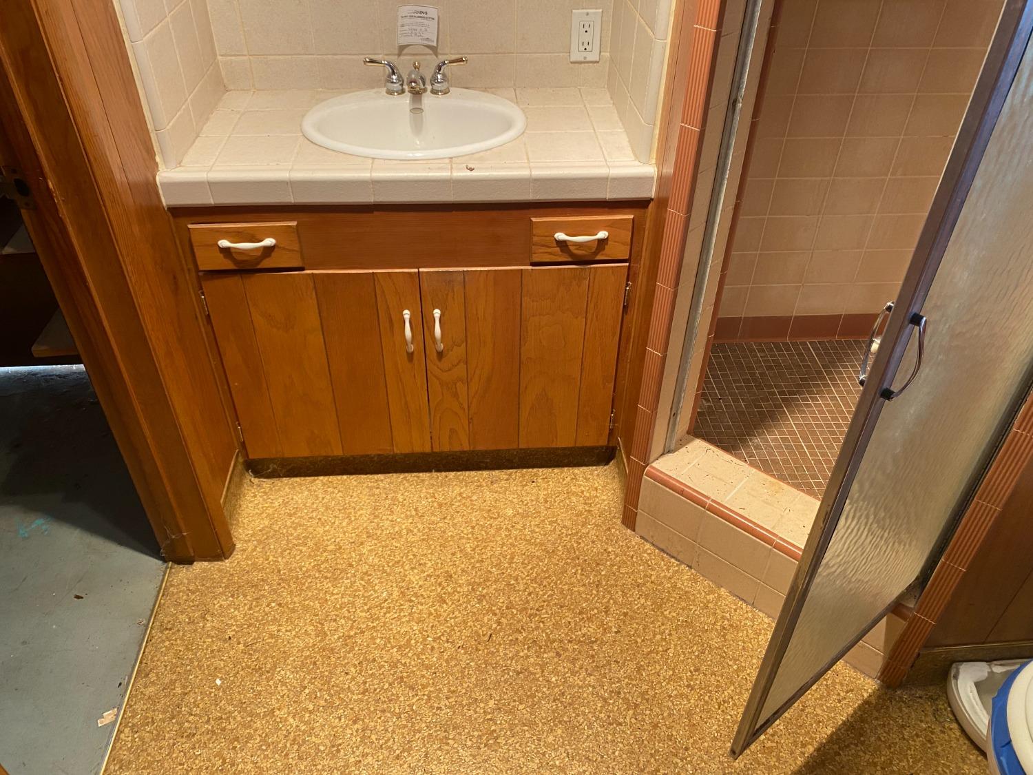 2828 E Street Selma, CA 93662 - Photo 11 of 17 a bathroom with a sink and a mirror