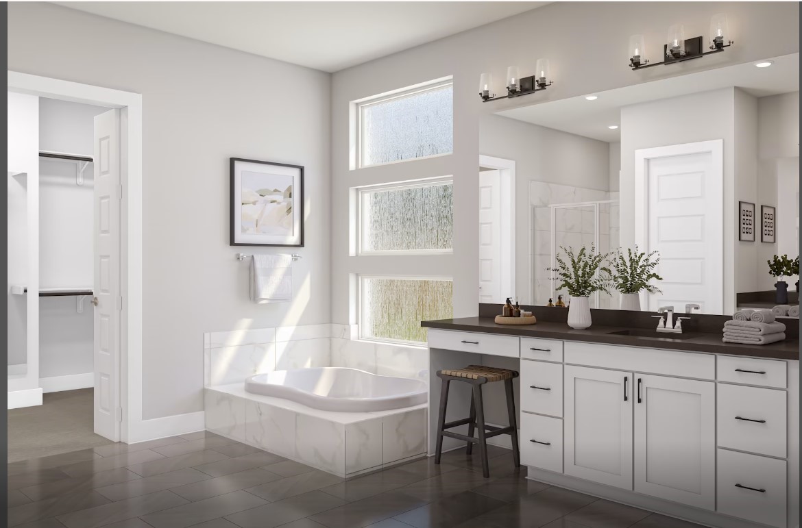 2627 Goodman Ridge Drive Rosharon, TX 77583 - Photo 6 of 12 a bath room with a sink and a mirror