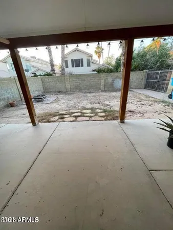 a view of a porch