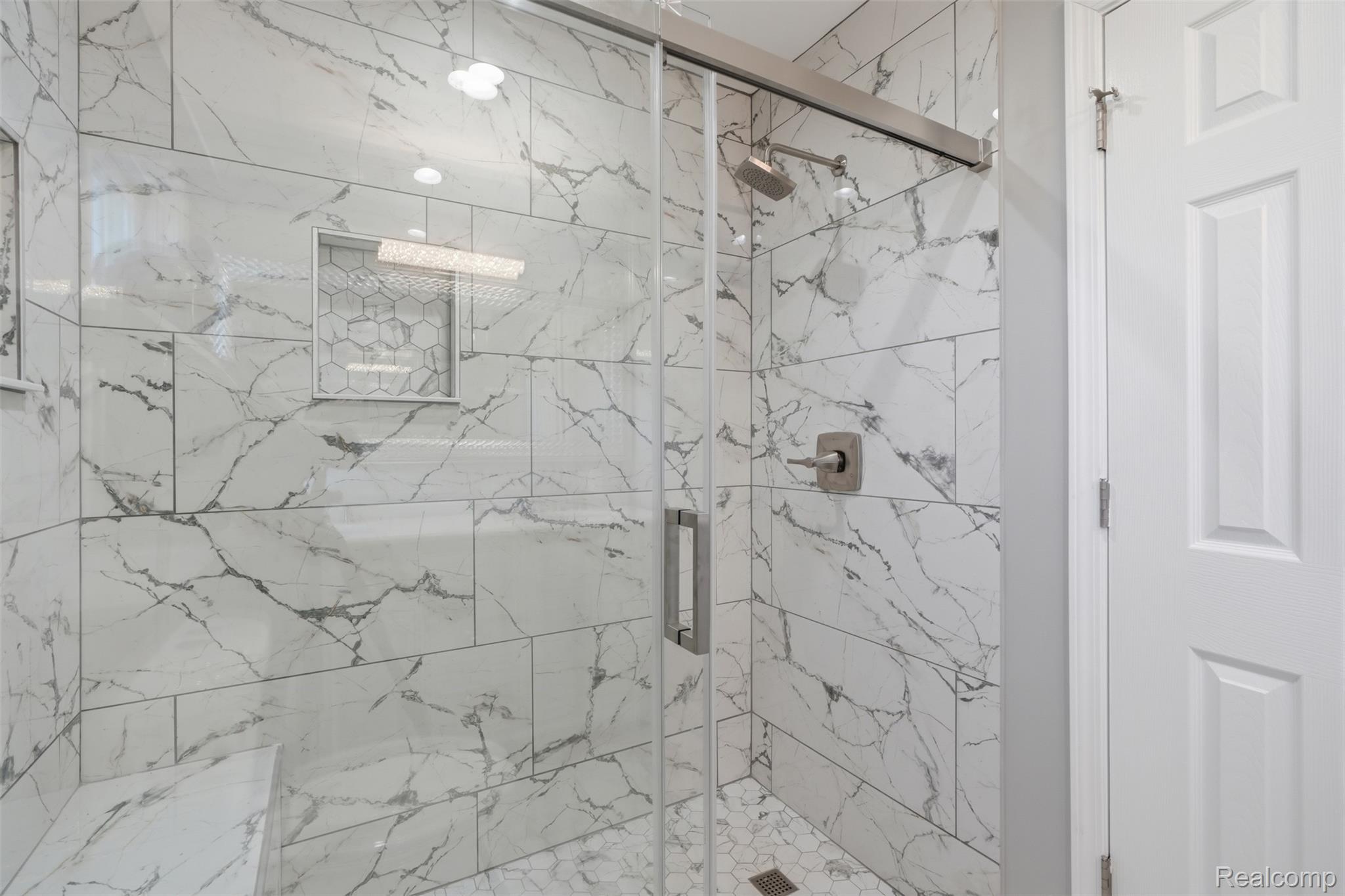 8636 Tindall Road Davisburg, MI 48350 - Photo 29 of 61 Full bath with a marble finish shower