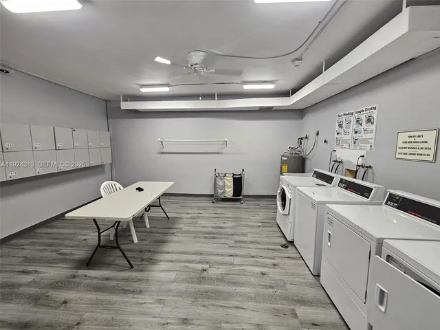 a room with storage and utility room