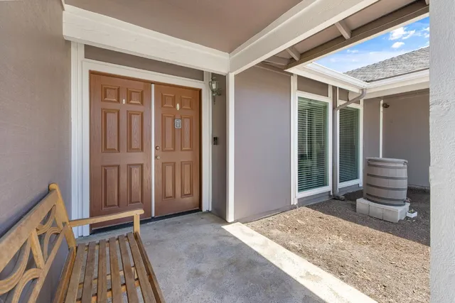 a view of an entrance door of the house