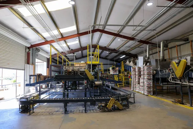 a view of a room with racks