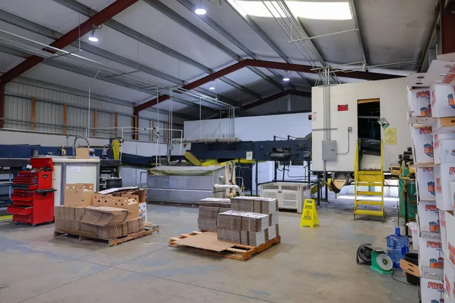 a car is parked in a garage