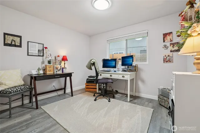 a room with furniture and a window