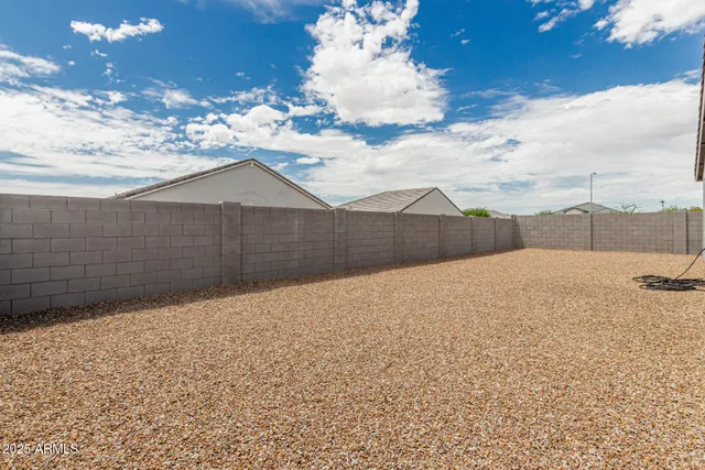 a backyard of a house