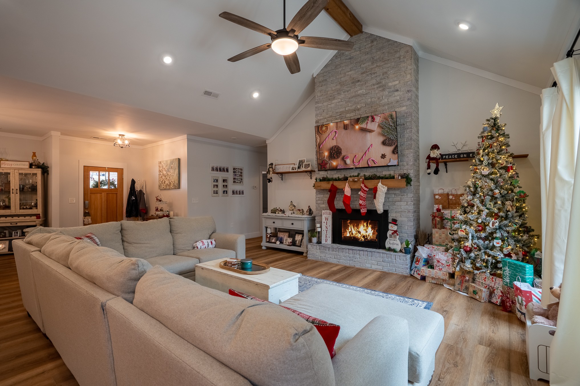54 Spring Drive Killen, AL 35645 - Photo 12 of 75 a living room with furniture and a fireplace