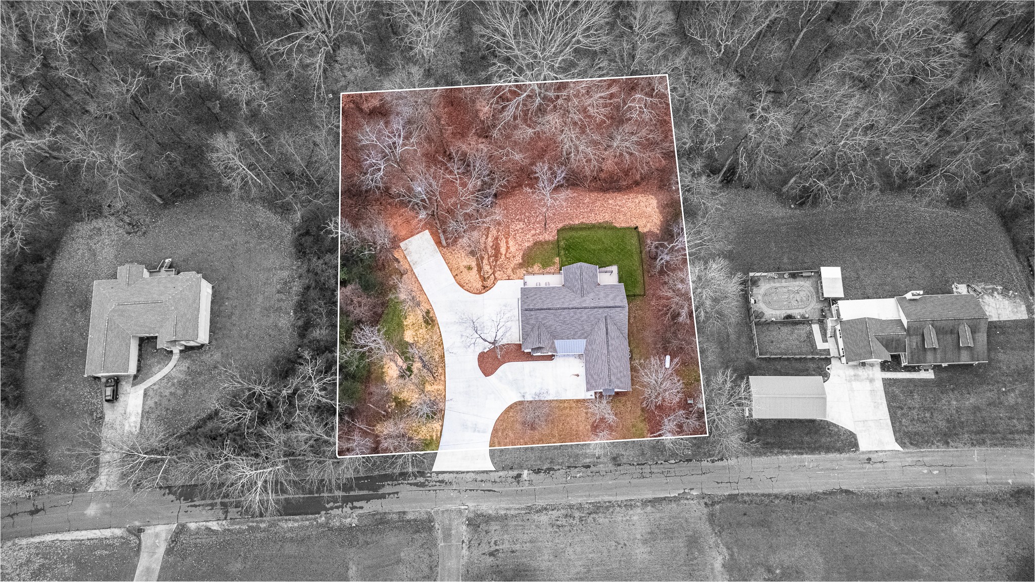 54 Spring Drive Killen, AL 35645 - Photo 42 of 75 an aerial view of residential houses with outdoor space