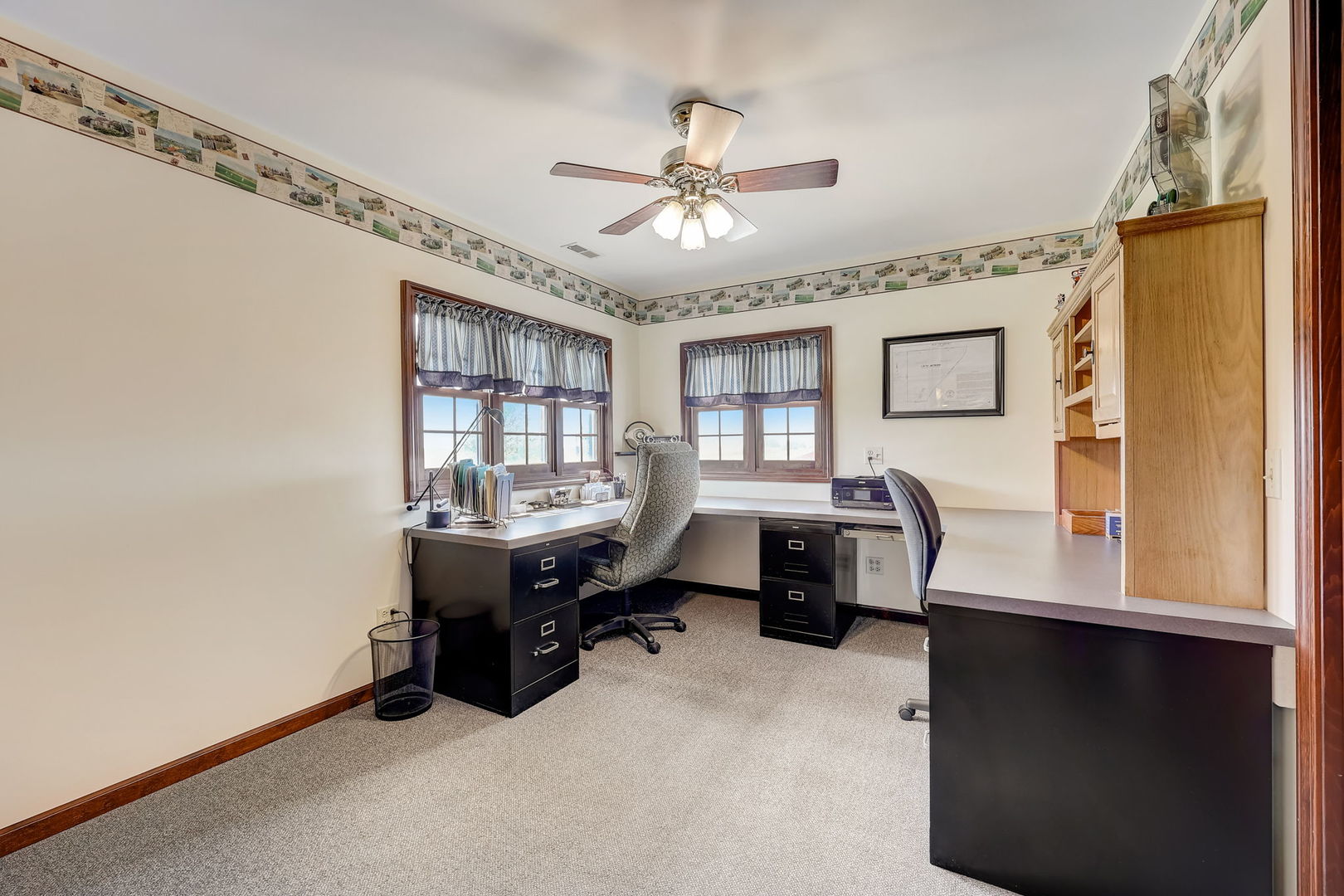 4234 East 12000th Road North Peotone, IL 60468 - Photo 43 of 62 a view of a workspace with furniture and a window