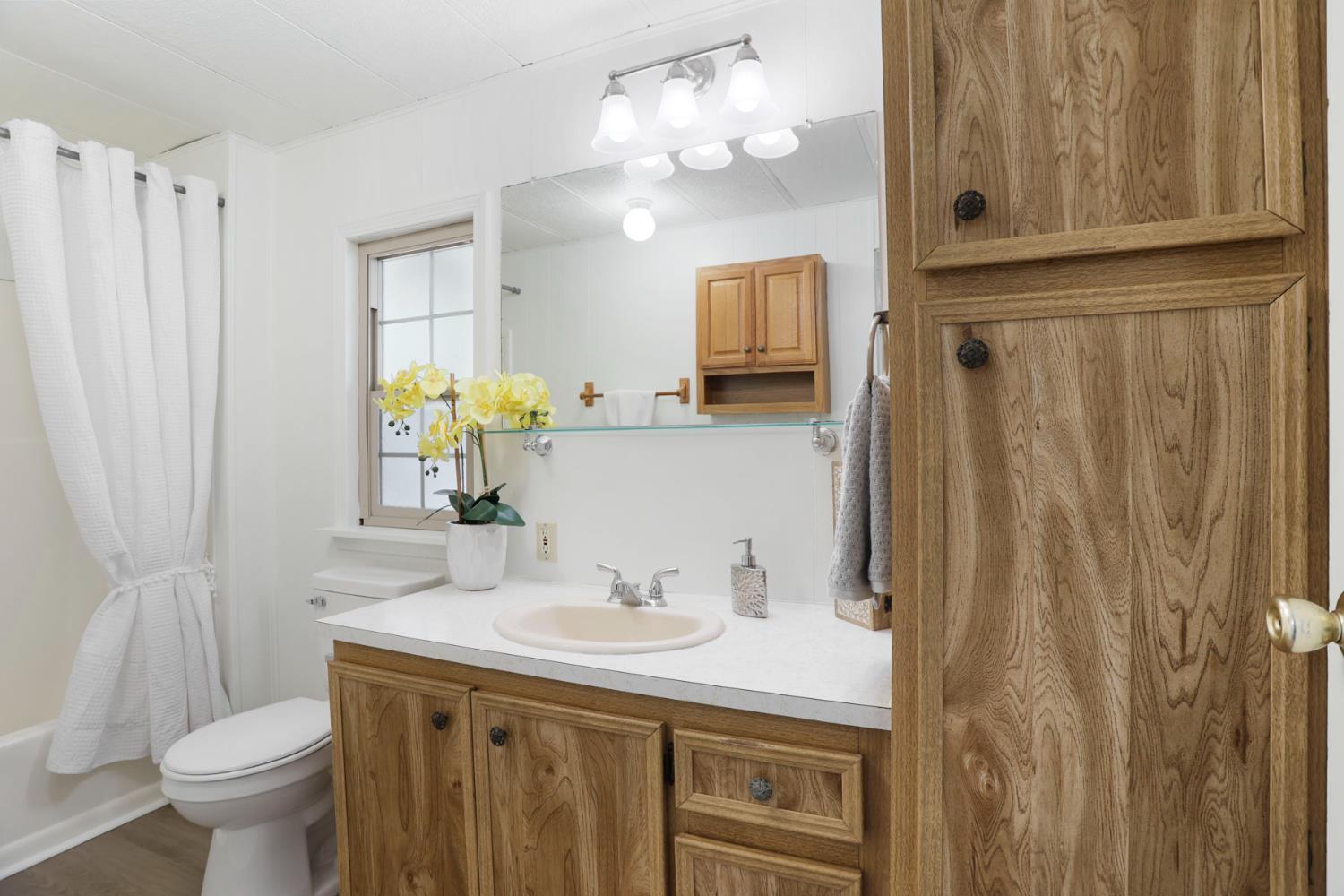 19 Rio Vista Drive Lodi, CA 95240 - Photo 30 of 34 a bathroom with a sink vanity mirror and toilet