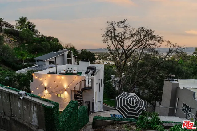 a view of outdoor space and seating area