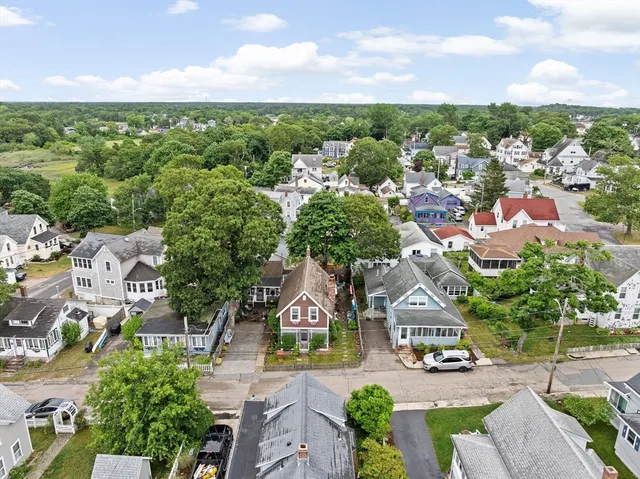 an aerial view of a city with lots of residential buildings