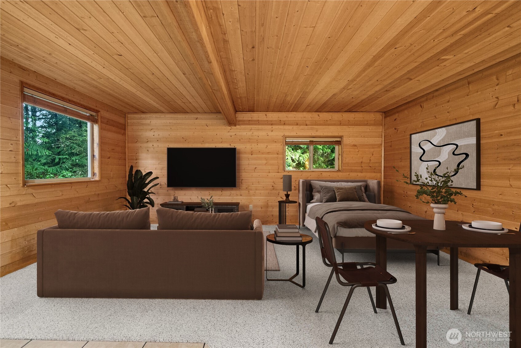 4692 Northeast Lincoln Road Poulsbo, WA 98370 - Photo 4 of 22 a living room with furniture and a flat screen tv