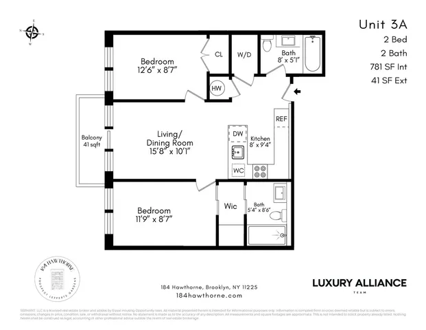 $850,000 | 184 Hawthorne Street, Unit 3A | Prospect Lefferts Gardens