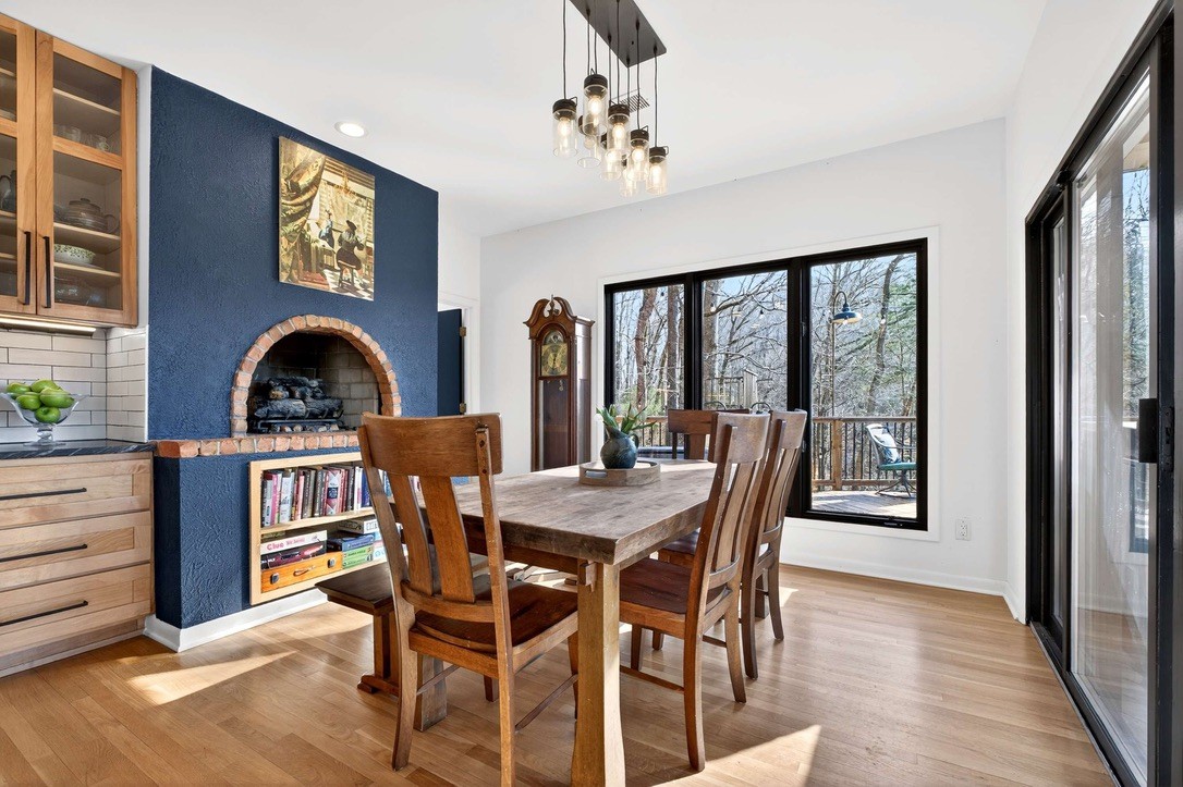 9467 Little East Fork Road Franklin, TN 37064 - Photo 11 of 26 a view of a dining room with furniture window and wooden floor