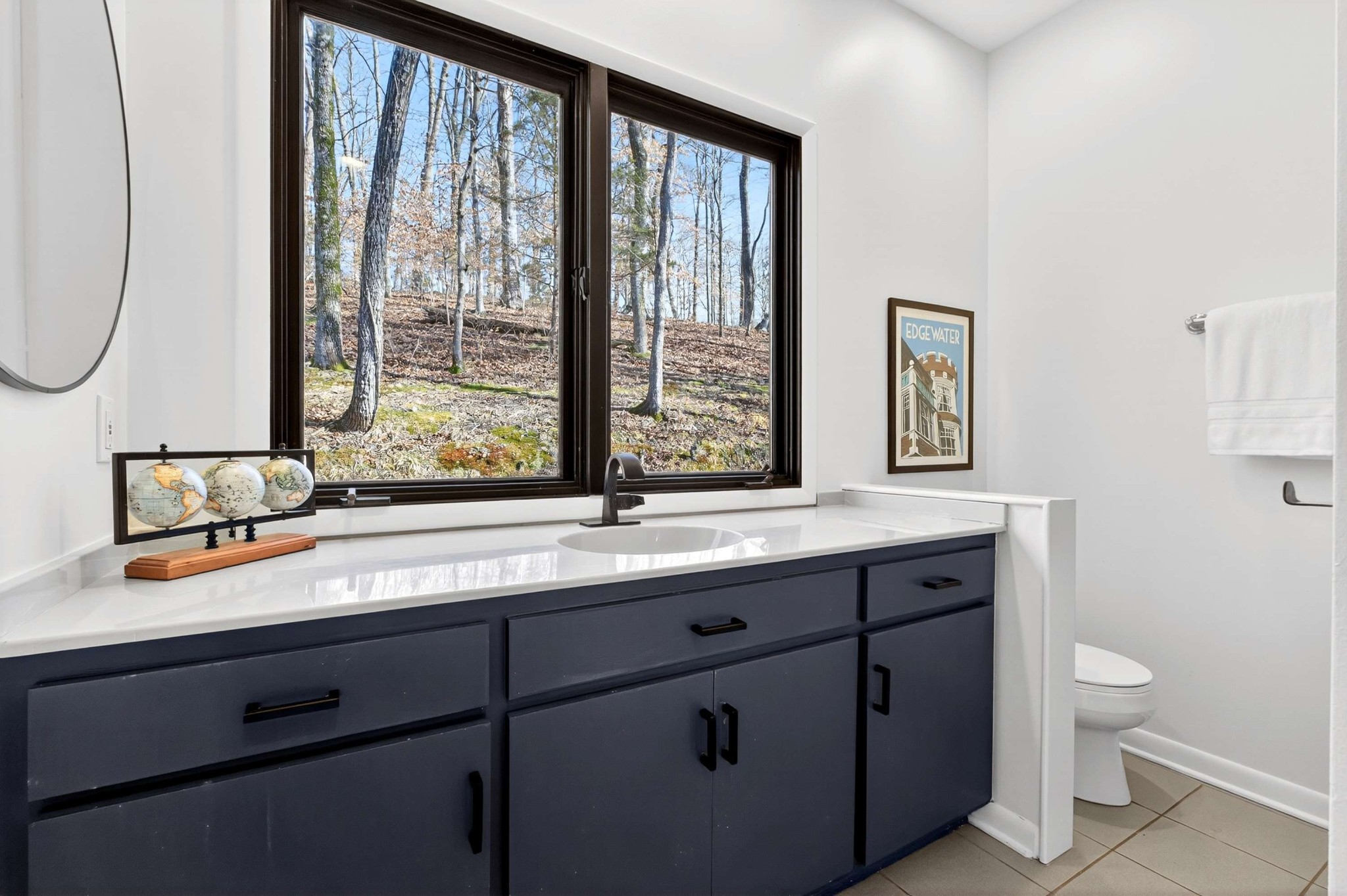 9467 Little East Fork Road Franklin, TN 37064 - Photo 19 of 26 a bathroom with a double vanity sink and a toilet