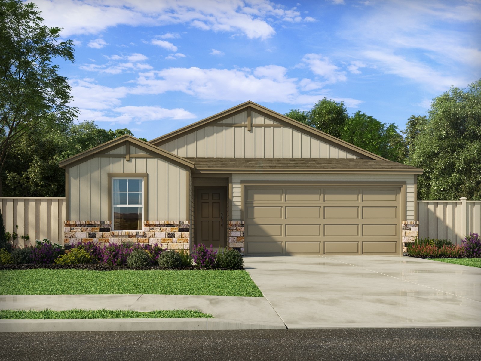 109 Honey Bee Road Jarrell, TX 76537 - Photo 3 of 10 a front view of a house with a yard and garage