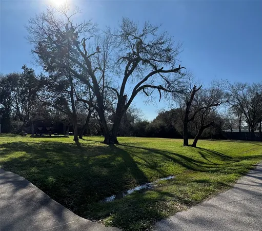 a big yard with lots of green space and trees