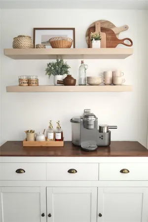 a close view of white cabinets