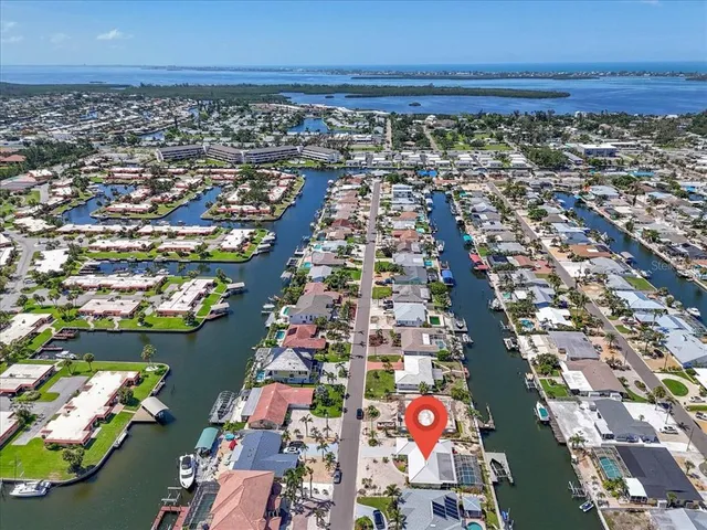 an aerial view of a city