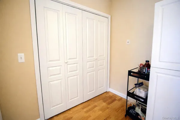 a view of a room with storage