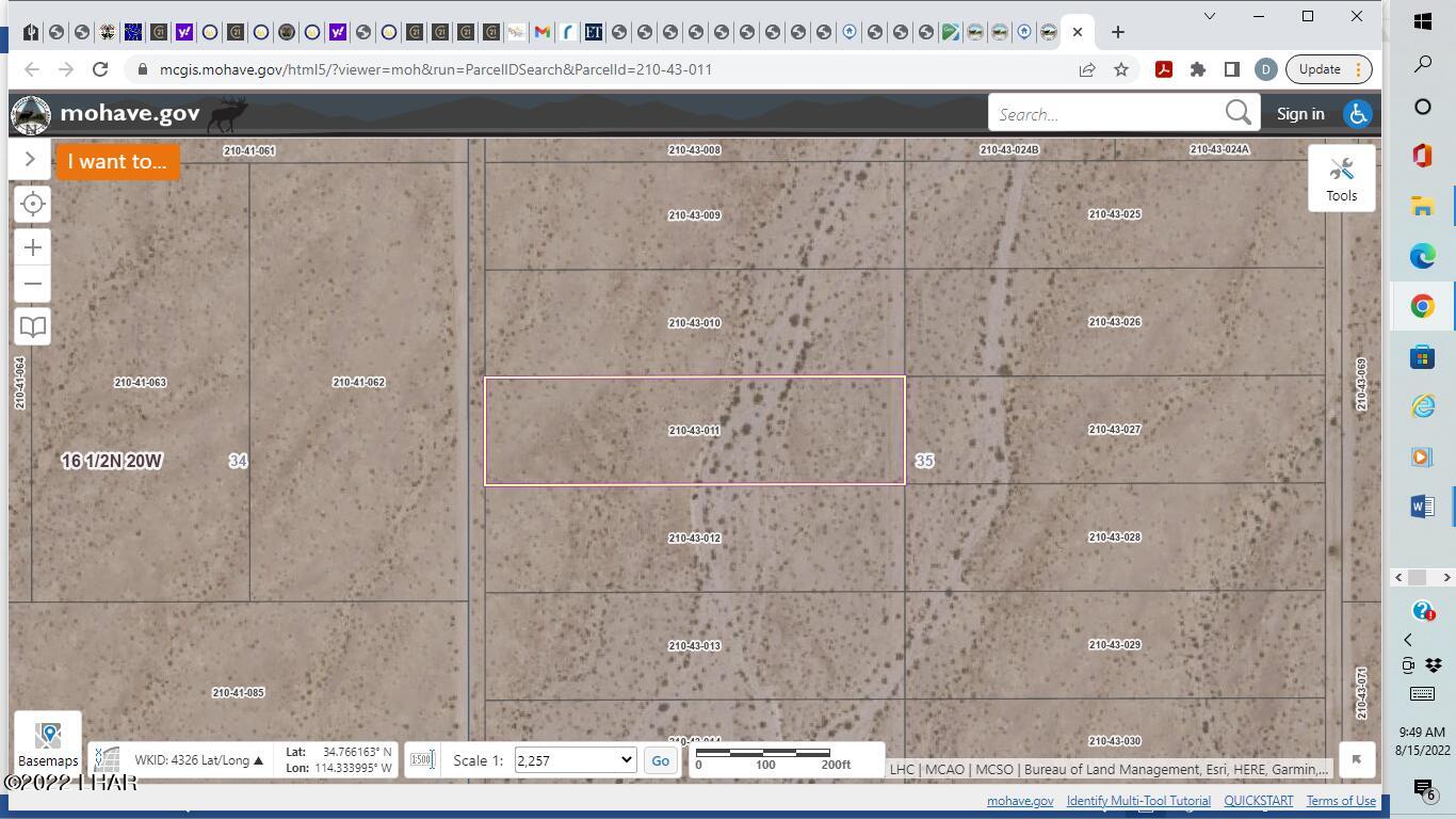 Lot 11 North Of Polaris Road Topock, AZ 86436 - Photo 5 of 11 GIS View of Lot Parcel