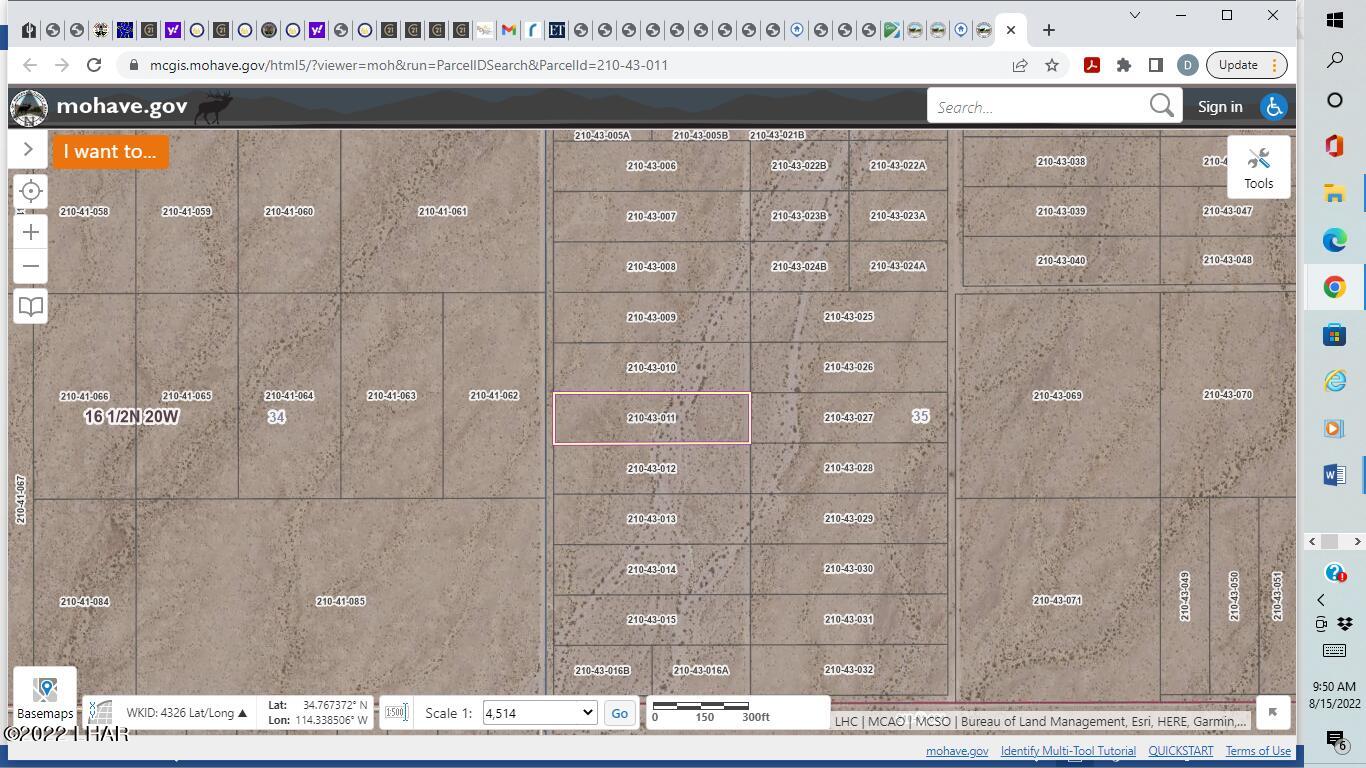 Lot 11 North Of Polaris Road Topock, AZ 86436 - Photo 6 of 11 Expanded GIS View of Lot Parcel