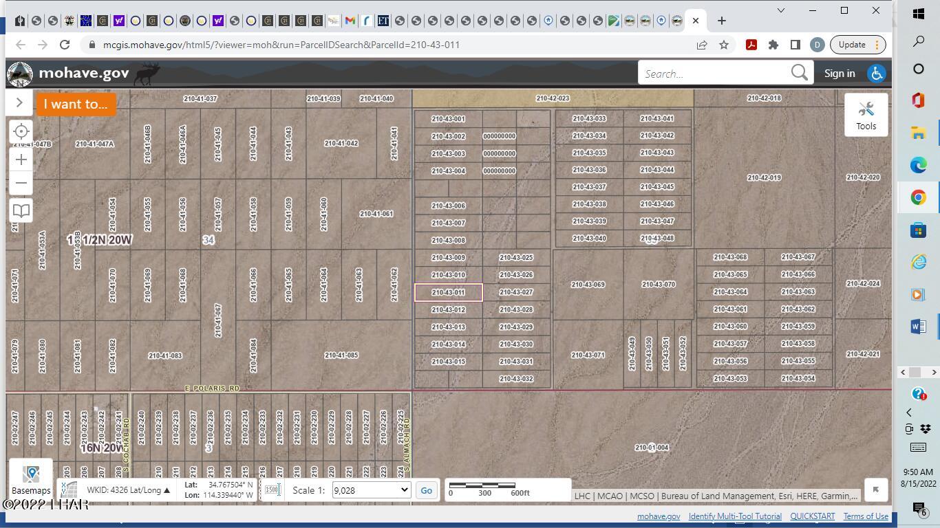 Lot 11 North Of Polaris Road Topock, AZ 86436 - Photo 7 of 11 Expanded GIS View of Lot Parcel
