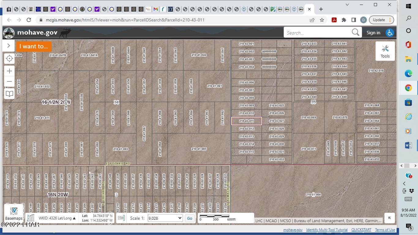 Lot 11 North Of Polaris Road Topock, AZ 86436 - Photo 8 of 11 Expanded GIS View of Lot Parcel