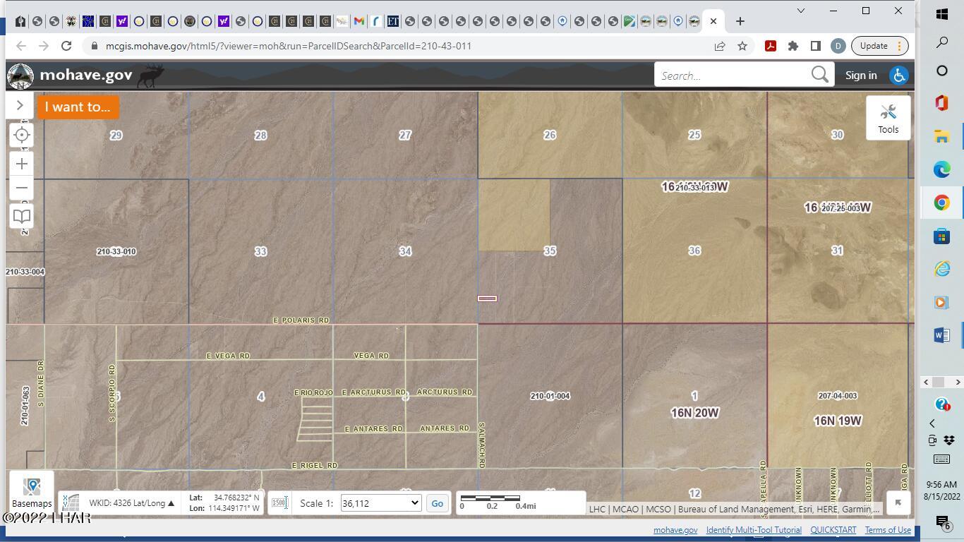 Lot 11 North Of Polaris Road Topock, AZ 86436 - Photo 9 of 11 Expanded GIS View of Lot Parcel