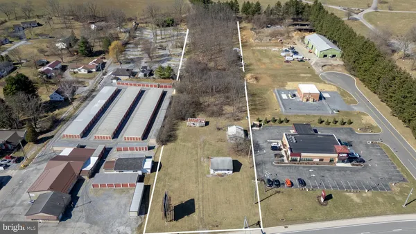 an aerial view of multiple houses