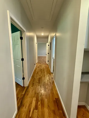 a view of a backyard with a garden