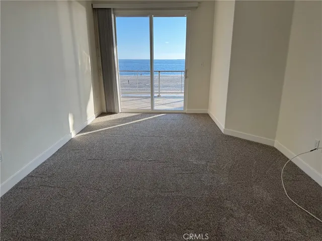 a view of a room with a window