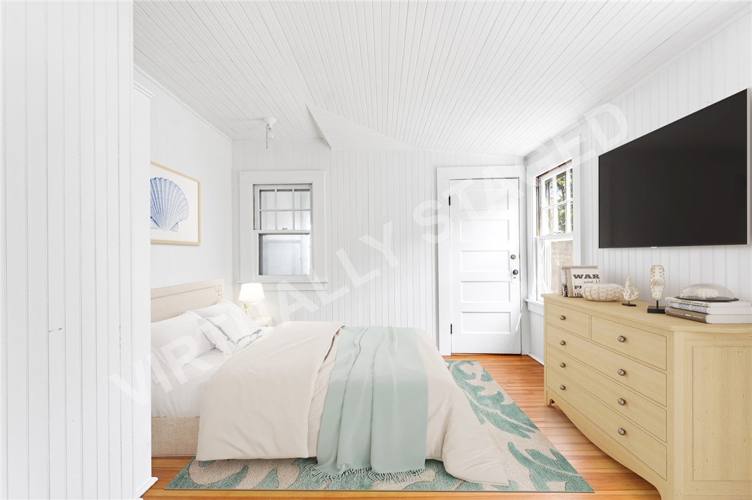 6 Chapel Lane Westerly, RI 02891 - Photo 22 of 46 AI virtual staging. One of four bedrooms in main house