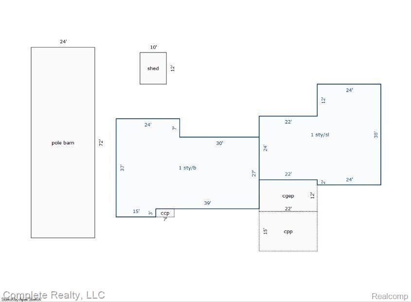 2373 East Mt Morris Road Mount Morris, MI 48458 - Photo 61 of 64 Home Dimensions.JPG