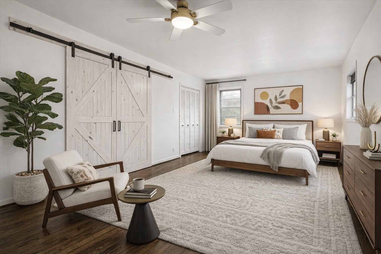 7262 Roos Road Houston, TX 77074 - Photo 5 of 25 a bedroom with a bed and a chandelier