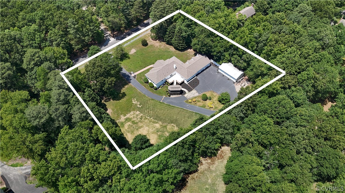 1503 Black Heath Road Midlothian, VA 23113 - Photo 44 of 50 an aerial view of a house with a garden