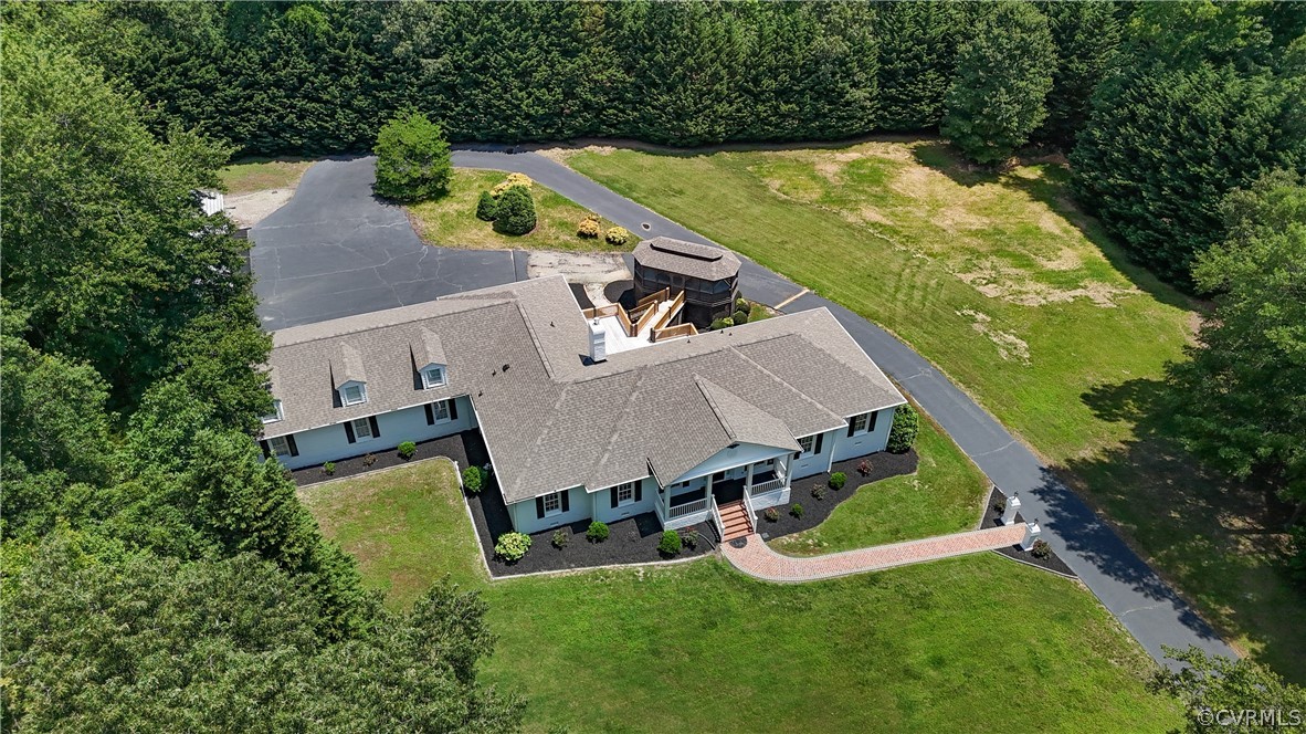 1503 Black Heath Road Midlothian, VA 23113 - Photo 47 of 50 an aerial view of residential house with outdoor space and swimming pool