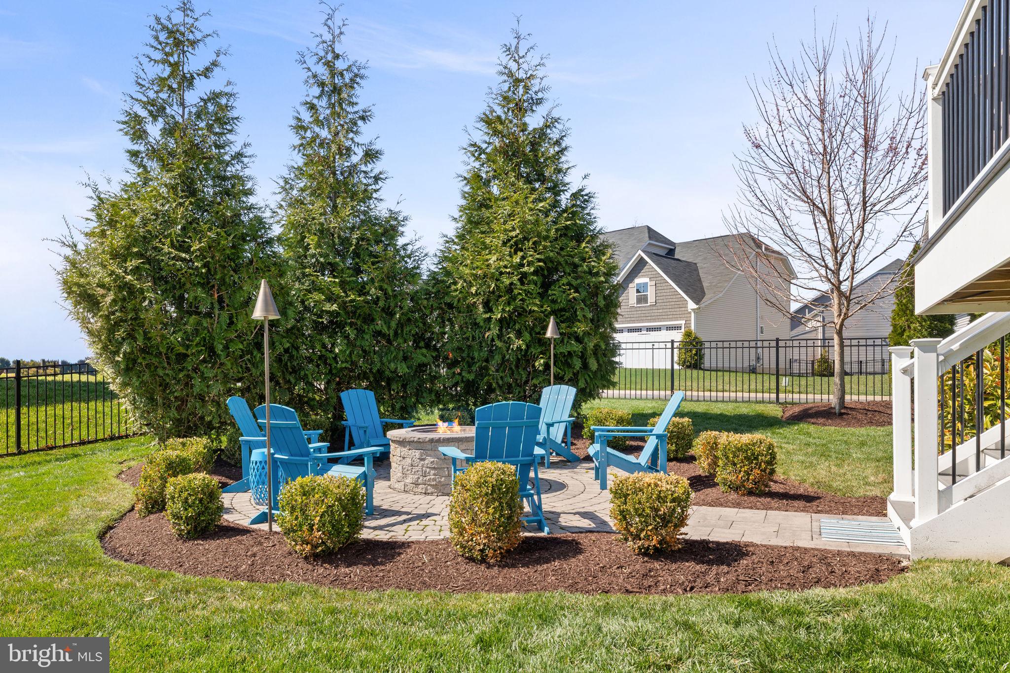 4844 Point Road Warrenton, VA 20187 - Photo 61 of 65 Custom paver fire pit with mature trees