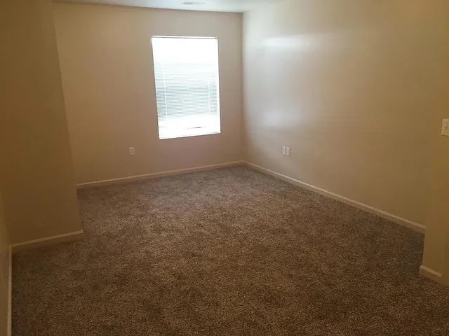 an empty room with a window