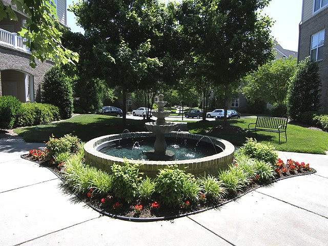 3111 Hemlock Forest Circle, Unit 104 Raleigh, NC 27612 - Photo 2 of 19 Water fountain Courtyard. There are 9 buildings in this neighborhood. It would be easy to work from home and never use your car! Stromboli's, Groovy Duck bakery and UPS are right around the corner. Cross the street-China Star, Starbucks, Qdoba, &Rudinos Bentley Ridge @ The Oaks