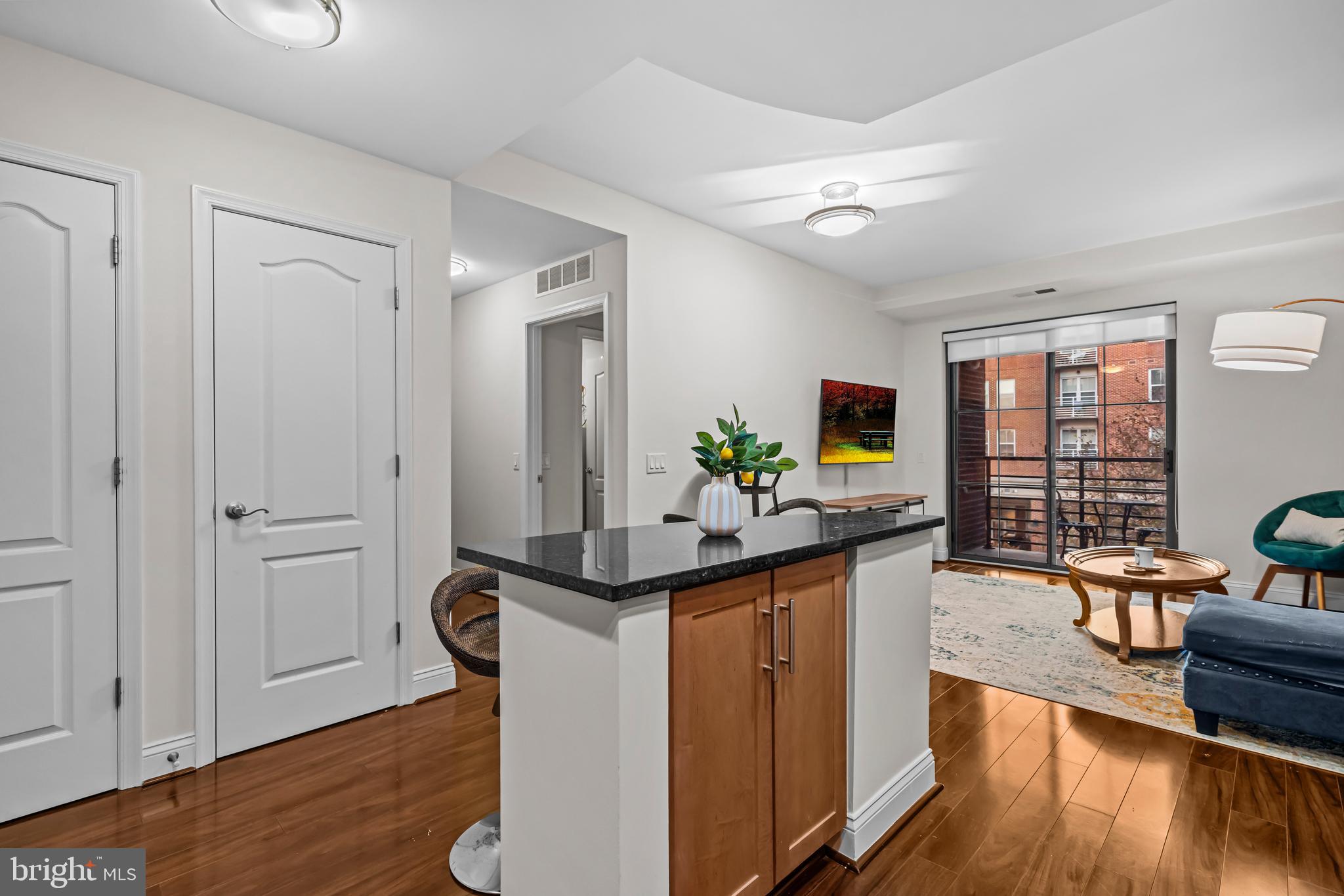 1111 Oronoco Street, Unit 326 Alexandria, VA 22314 - Photo 9 of 54 a living room with furniture and a flat screen tv