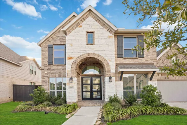 a view of a house with garden
