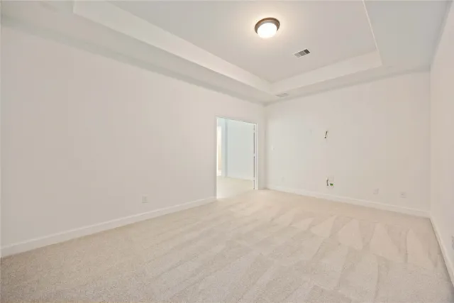 an empty room with an entryway